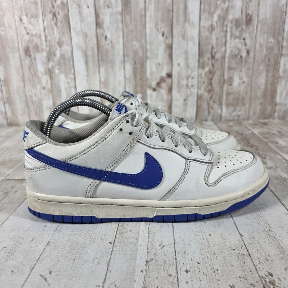 Nike Dunk Low White Blue Leather Sneakers DH9765-105 Womens 8 / 6.5Y